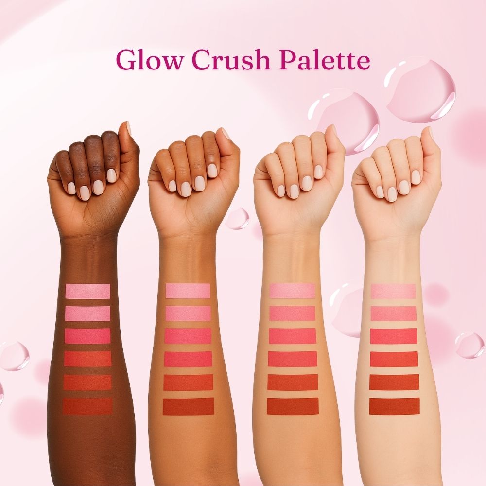 Glow Crush Summer Set – Palette + 3 Lipsticks